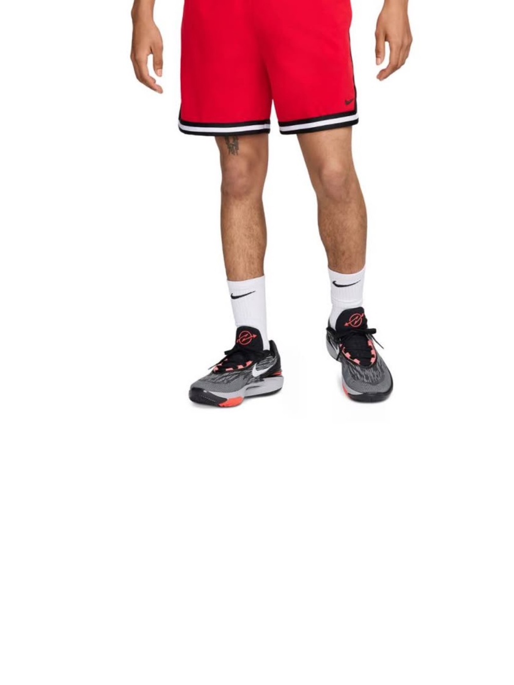 Nike Red Basketball Shorts with Black & White Trim